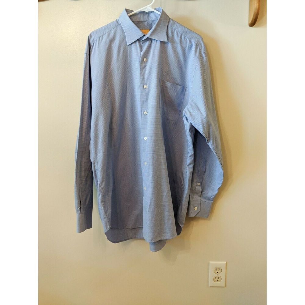 Robert Talbott Carmel Blue Button Down Shirt - image 1
